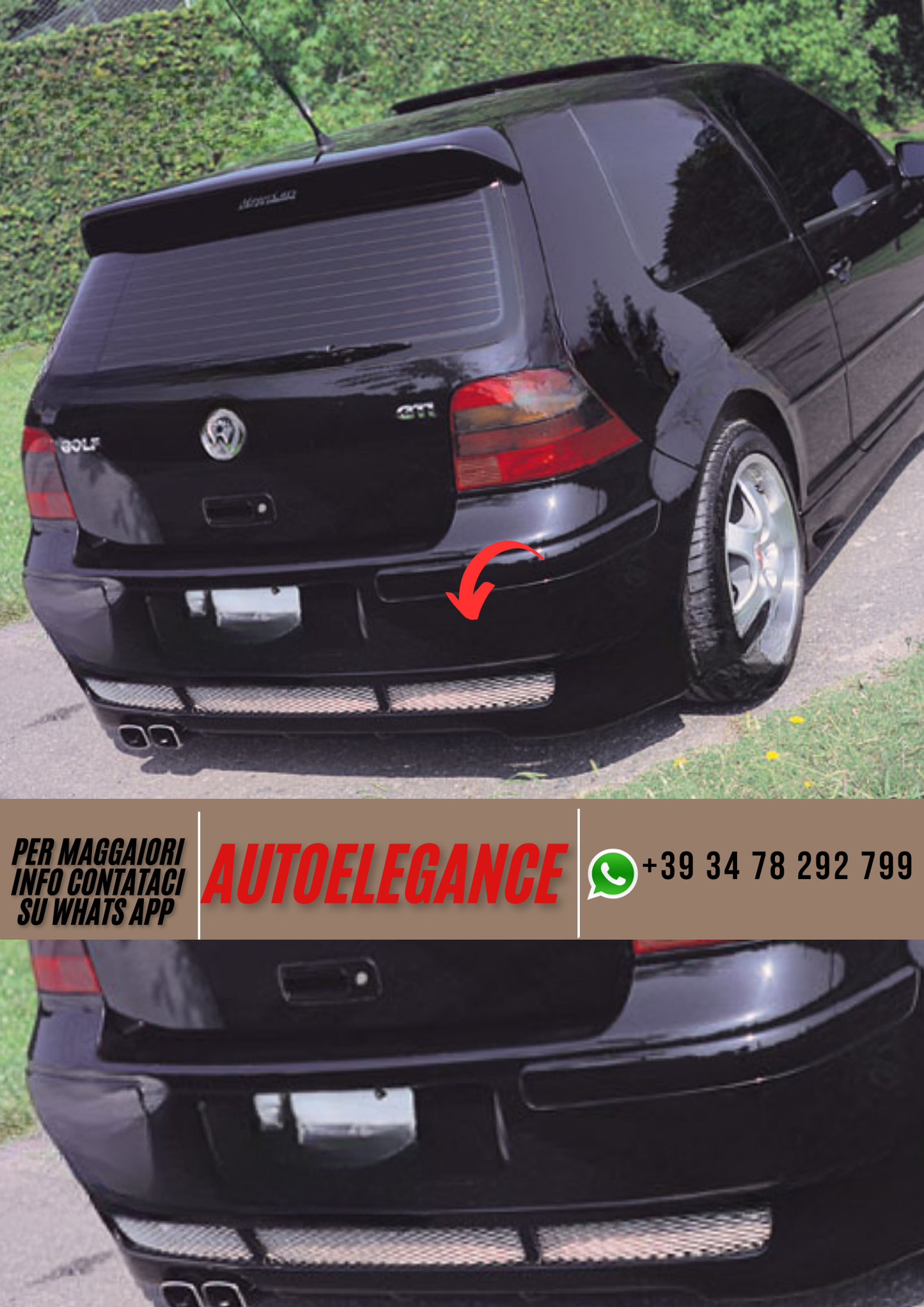 ❤️Spoiler paraurti posteriore ADATTO PER VW GOLF IV ❤️