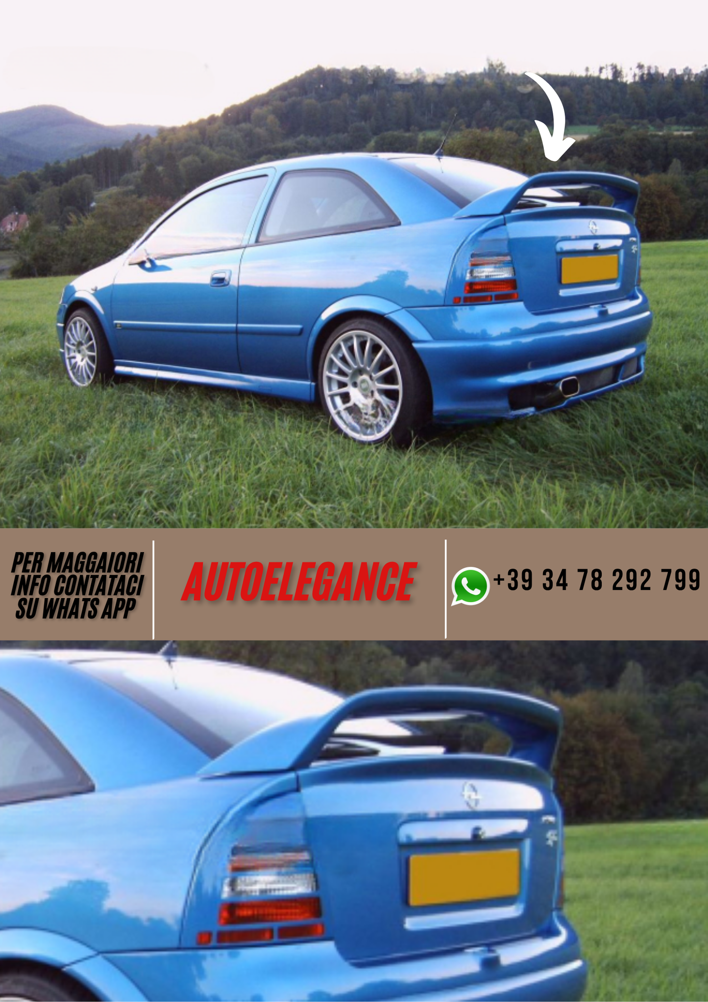 ❤️Spoiler Compatibile per OPEL Astra G HB ver 2❤️