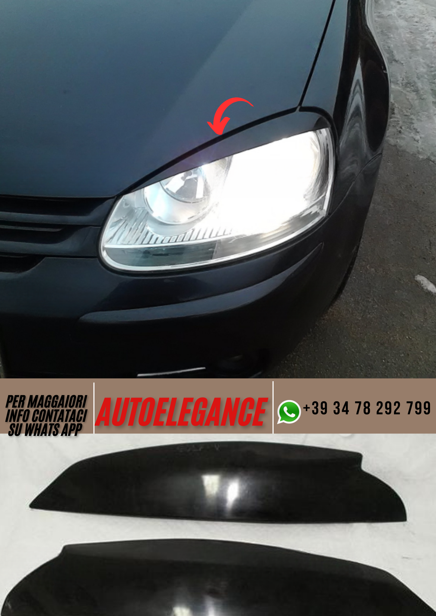 ❤️Sopracciglia per fari ADATTO PER VW GOLF V ❤️