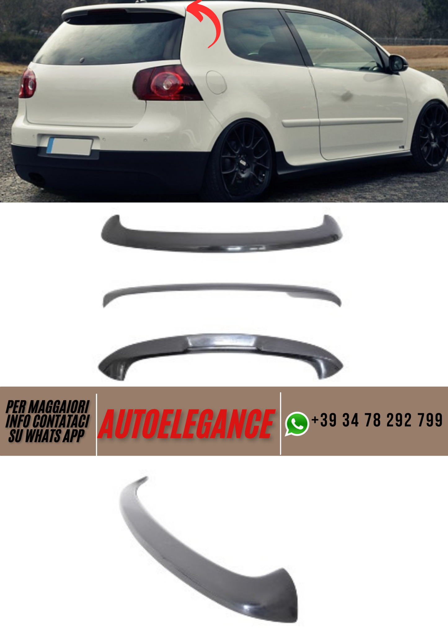 ❤️Spoiler ADATTO PER VW GOLF V❤️