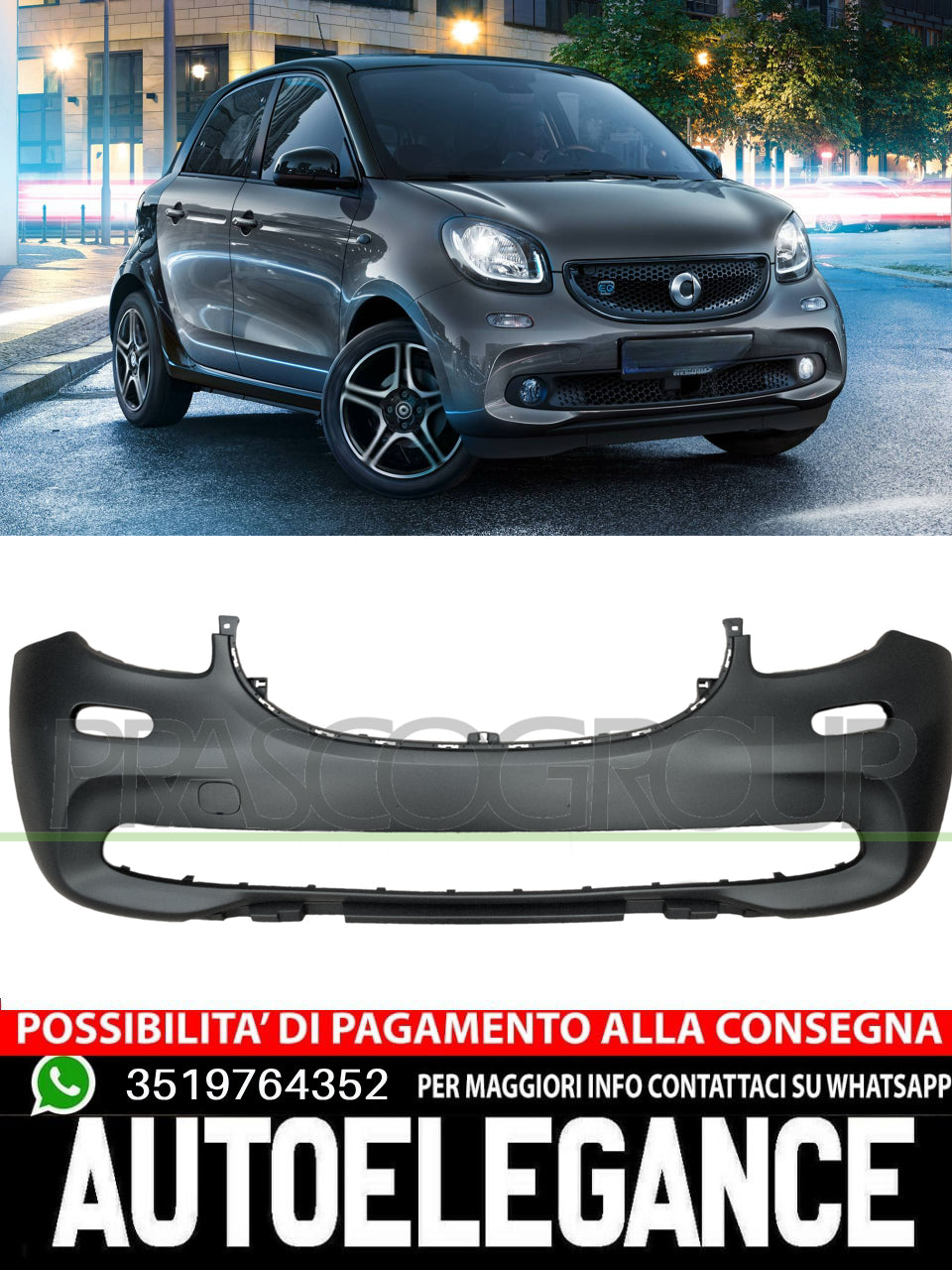 Paraurti Anteriore Con Primer - Ricambio Auto Prasco SZ0361001 - Foto 6