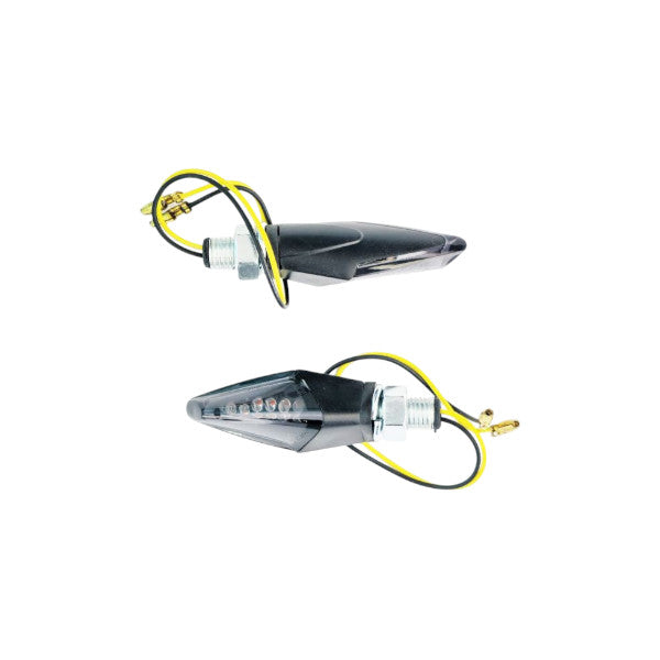 ❄️Set di indicatori di direzione a LED universali per motociclette fumo Demon❄️