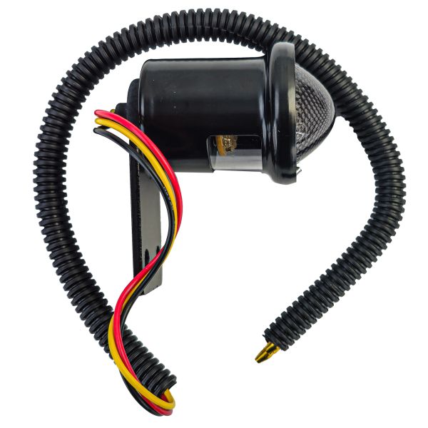 ⭐Fanale posteriore universale a LED per moto fumé vintage nero con E-Mark ⭐