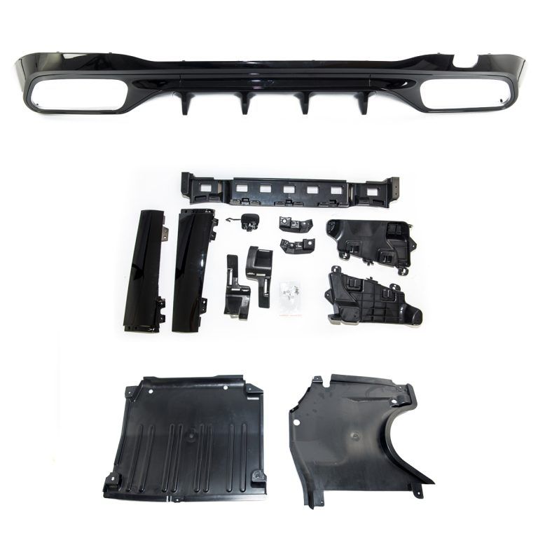 ART.5583 DIFFUSORE MERCEDES CLASSE C W206 2021+ AMG Look C63 NERO LUCIDO