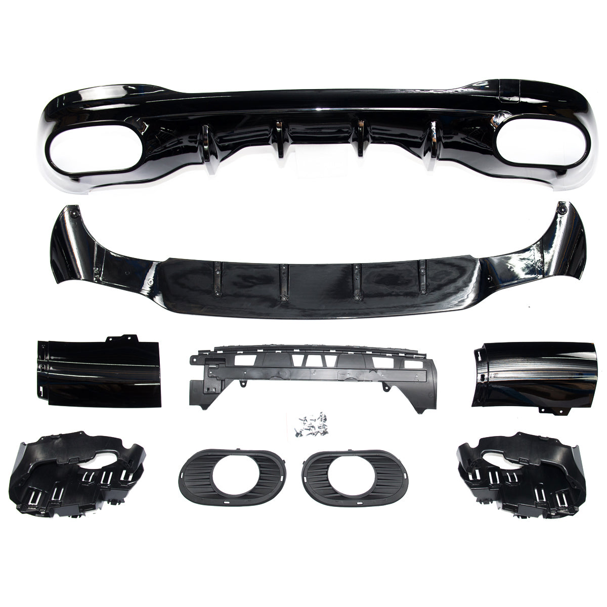CLA35 AMG Look Rear Bumper Diffuser for Mercedes CLA (C118) (2019-On) AMG Bumper Gloss Black