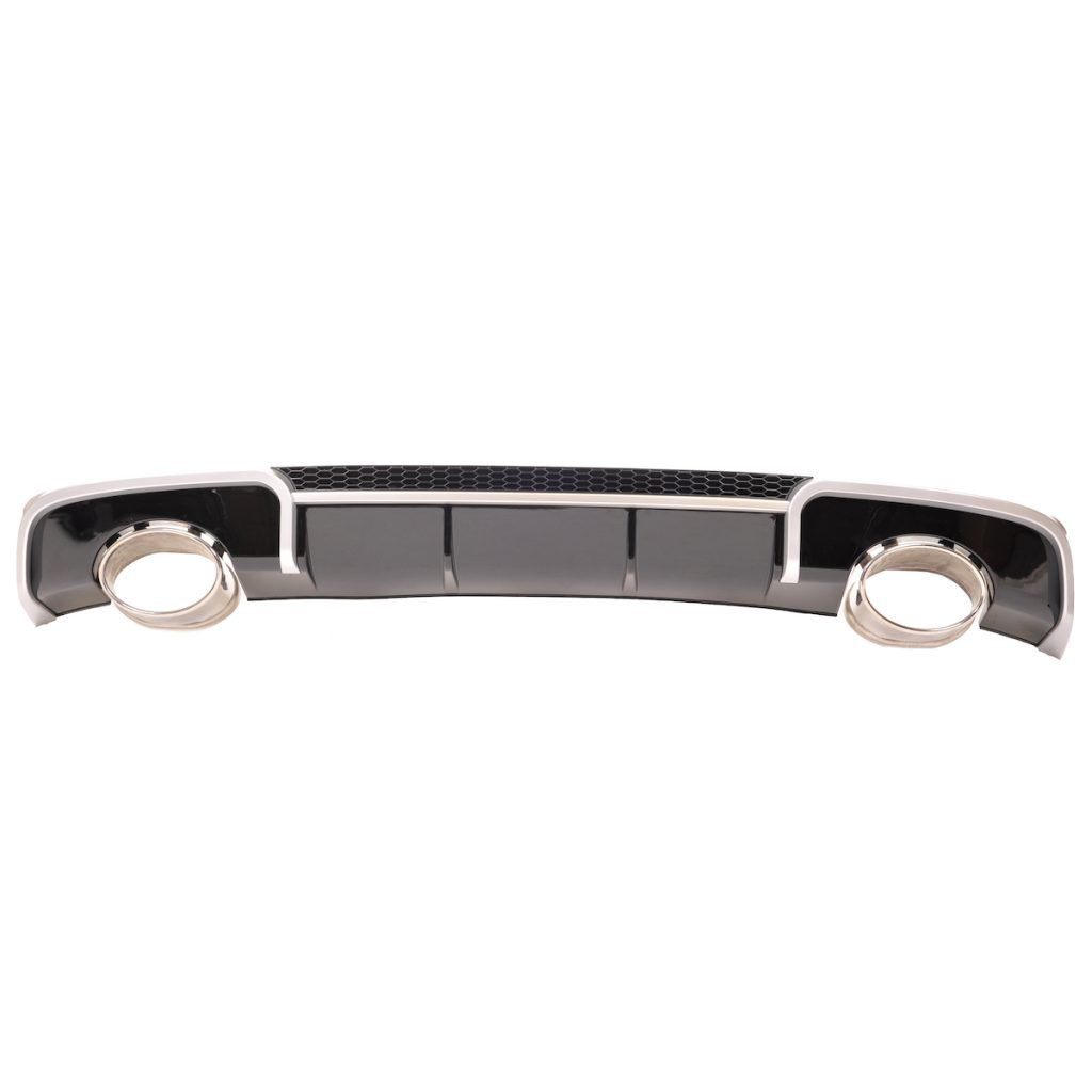 Diffusore paraurti posteriore RS3 Look per Audi A3 (8V) Sportback (2012-2015) Paraurti standard argento lucido nero