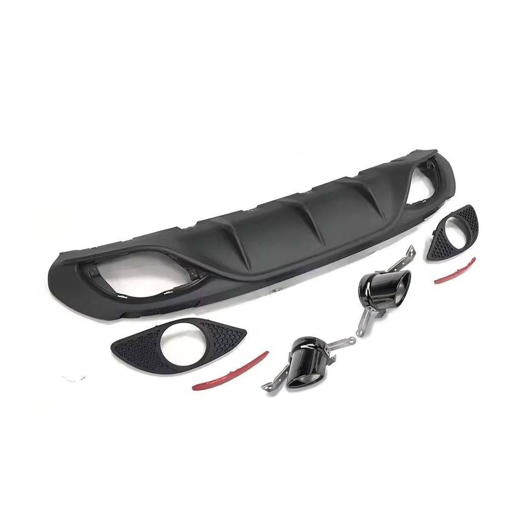 💫ART.10443 Diffusore Alfa Romeo Giulia 2016-2022 con TERMINALI NERO LUCIDO) Look VELOCE💫