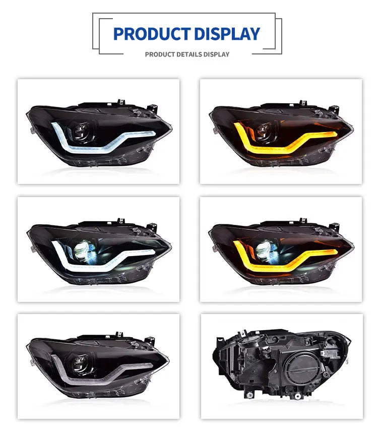 💫ART.3893 FARI ANTERIORI (DAYLIGHT) PER BMW SERIE 1 2012-2015💫