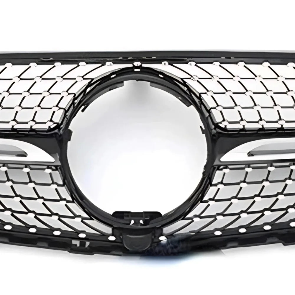 💫ART.5114 Griglia Anteriore Nera Lucida Stile Diamond GT Mercedes GLC 15-19💫