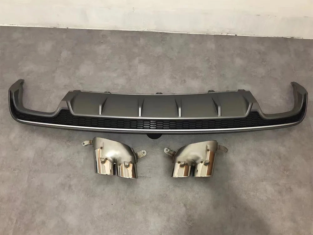 💫ART.4583 Diffusore + Terminali di Scarico adatto per Audi A6 C7 2016-2018💫