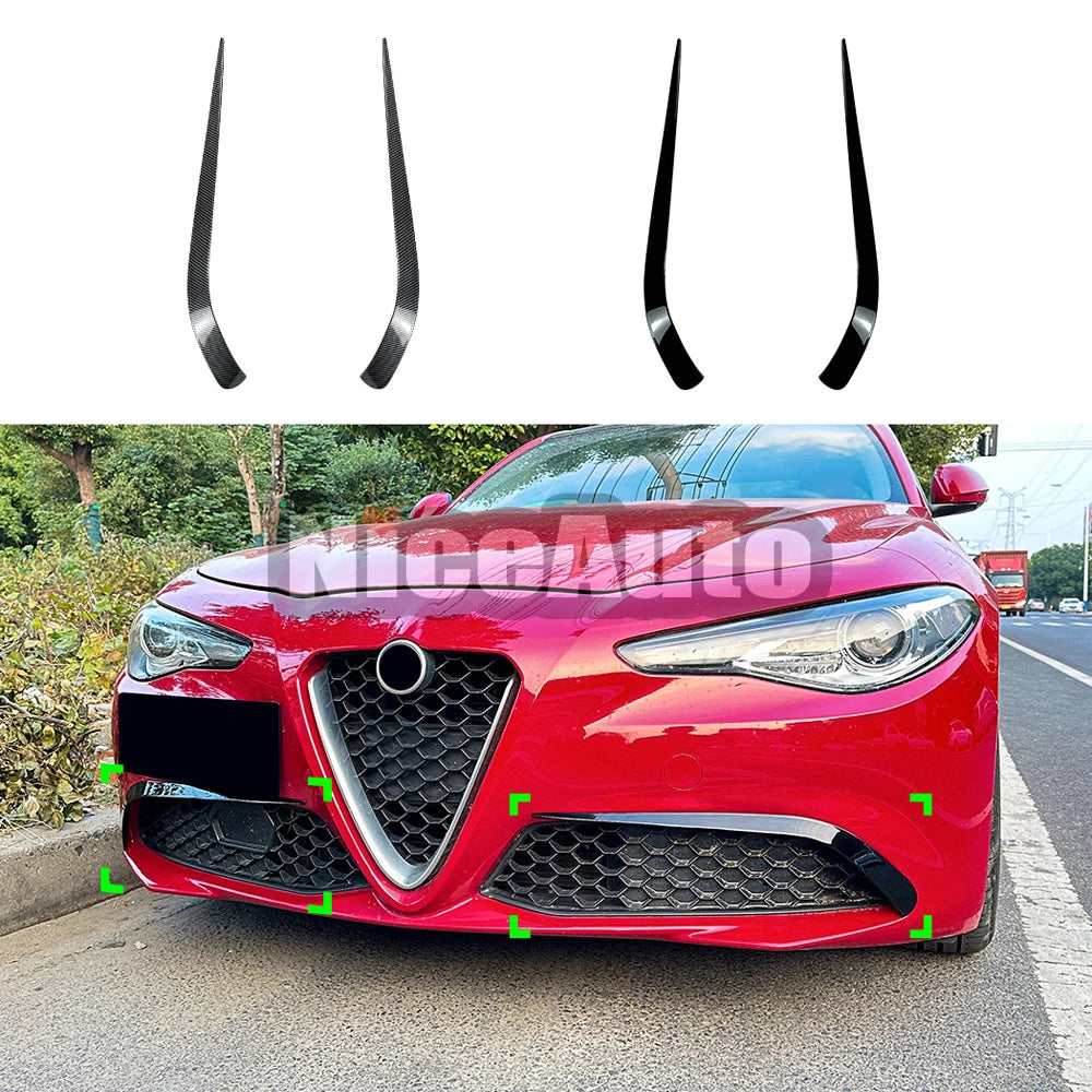 FLAP Anteriore Splitter Spoiler Laterale Air Vent Vento Alfa Romeo Giulia 2.0T 200HP 280HP 2016-2023