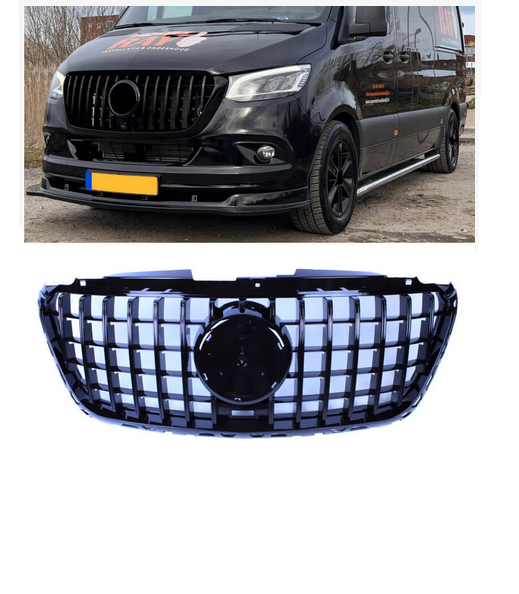 ART.7308 GRIGLIA Mercedes Sprinter W907 2019+ NERO LUCIDO