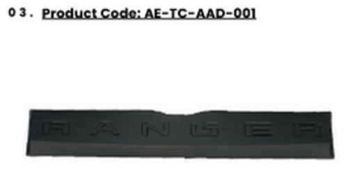 💫ART.2439 COPERTURE PORTELLONE POSTERIORE FORD RANGER T6 T7 T8 2012-22💫