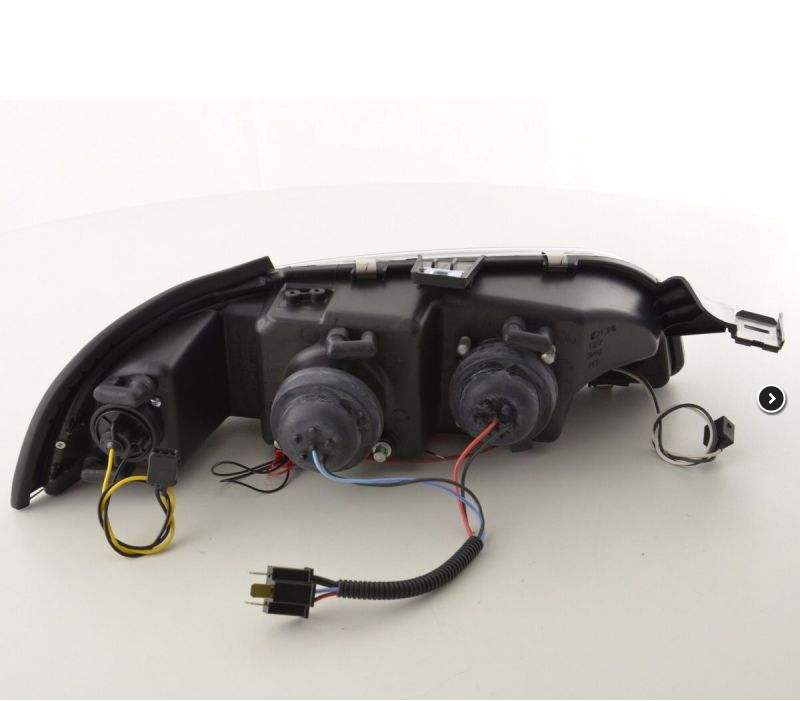 💫ART.6160 FARI ANTERIORI per FIAT PUNTO 1 93-99 OCCHI D'ANGELO CROMATI💫