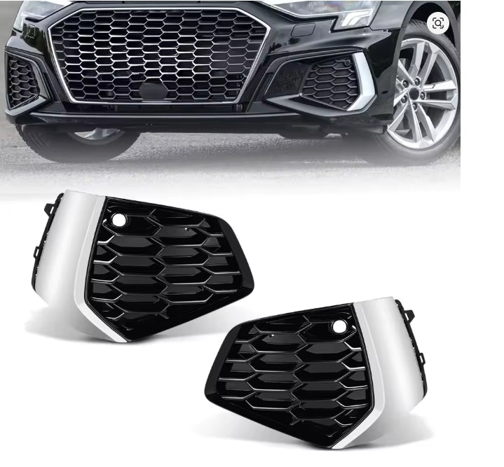 🔥ART.8857 GRIGLIA FENDINEBBIA PER AUDI A3 S-line ME PROFILO SATINATO COPPIA🔥