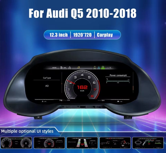 🔥CRUSCOTTO DIGITALE PANNELLO STRUMENTI TACHIMETRO ADATTO PER AUDI Q5 10-18🔥