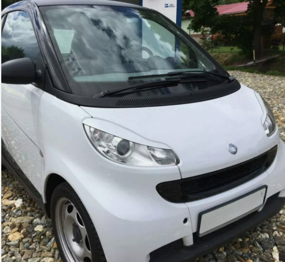 Sopracciglia per SMART FORTWO 451 2007-2014 ABS Plastica palpebre fari
