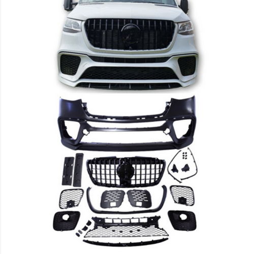 💕ART.9071 PARAURTI ANTERIORI Mercedes-Benz Sprinter W907 2019+ black grill💕