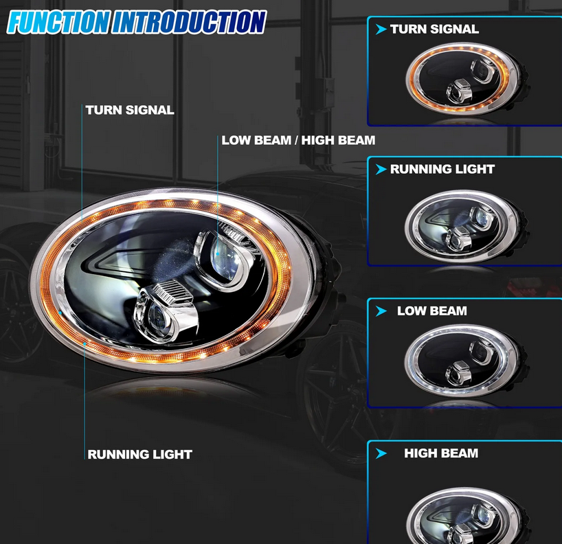 ART.4854 FARI ANTERIORI VW Beetle 2011-2019