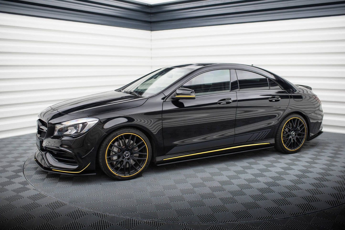 sotto minigonne nero lucido adatto per mercedes cla classe c117 w117