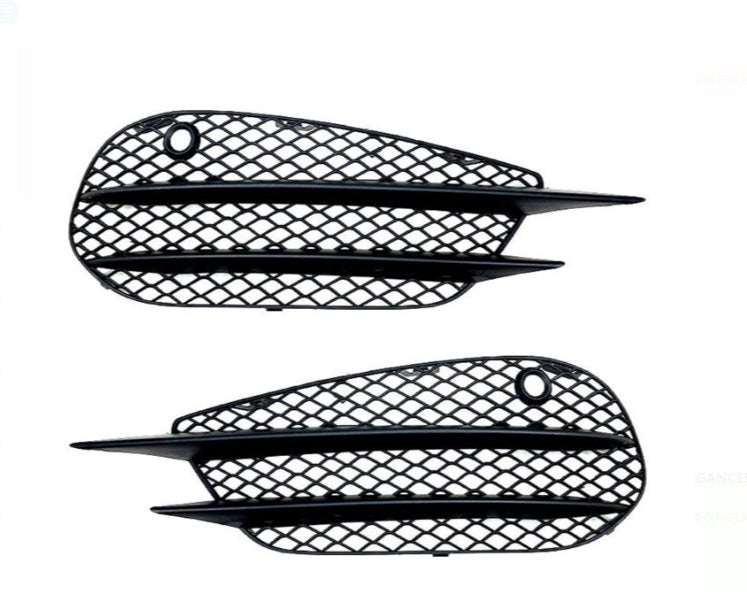 Front Bumper Fog Light Grille, Front Bumper Fog Light Grille Replacement for C-Class W205 C205 S205 AMG Line 2015-2018
