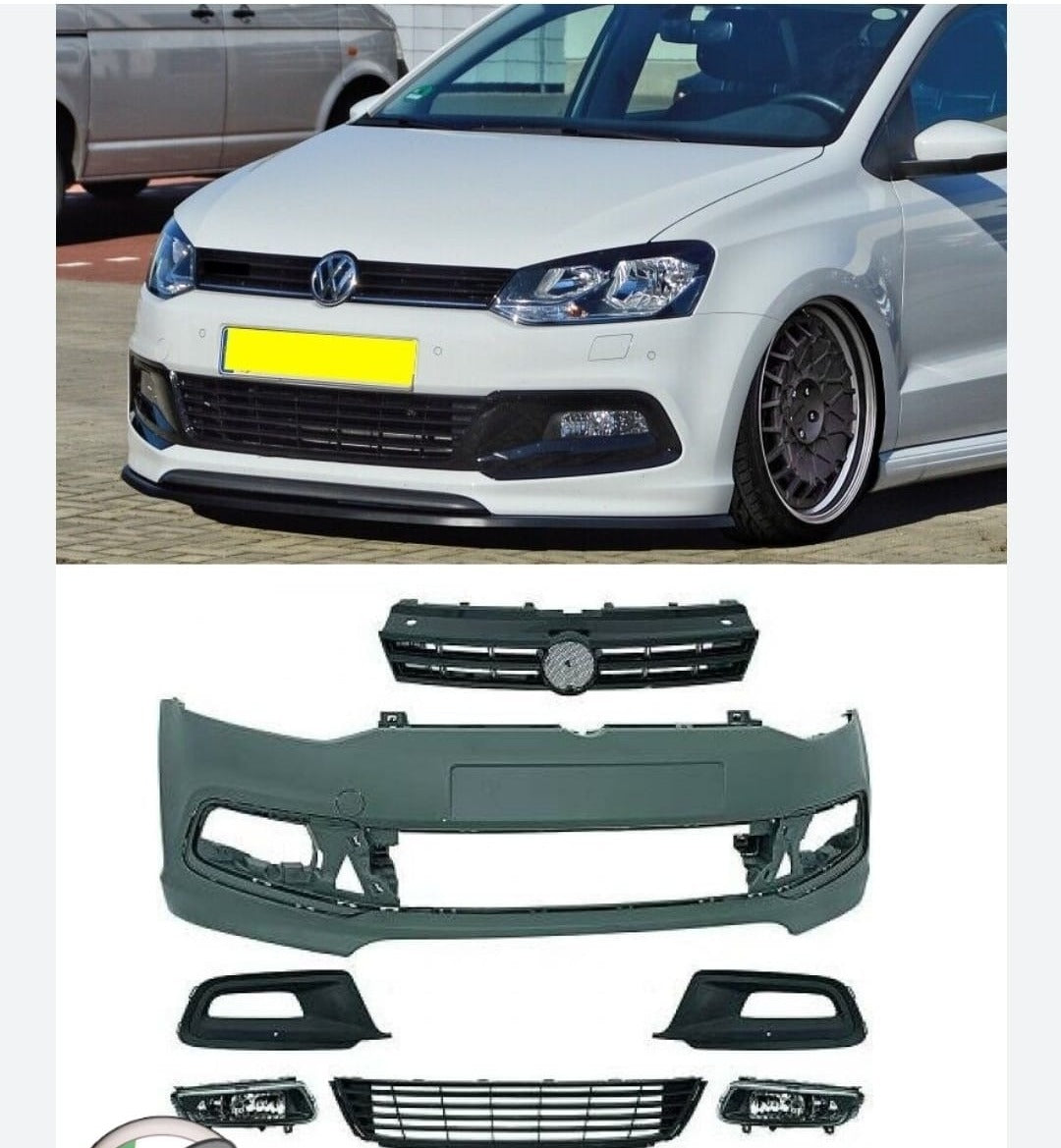 paraurti anteriore adatto per polo 6r rline