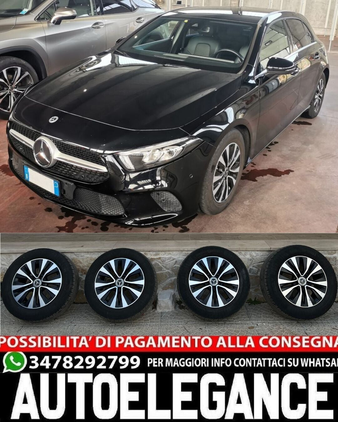 GOMME + CERCHI IN LEGA 16" Continental PER MERCEDES CLASSE A W177 205 60 R 16