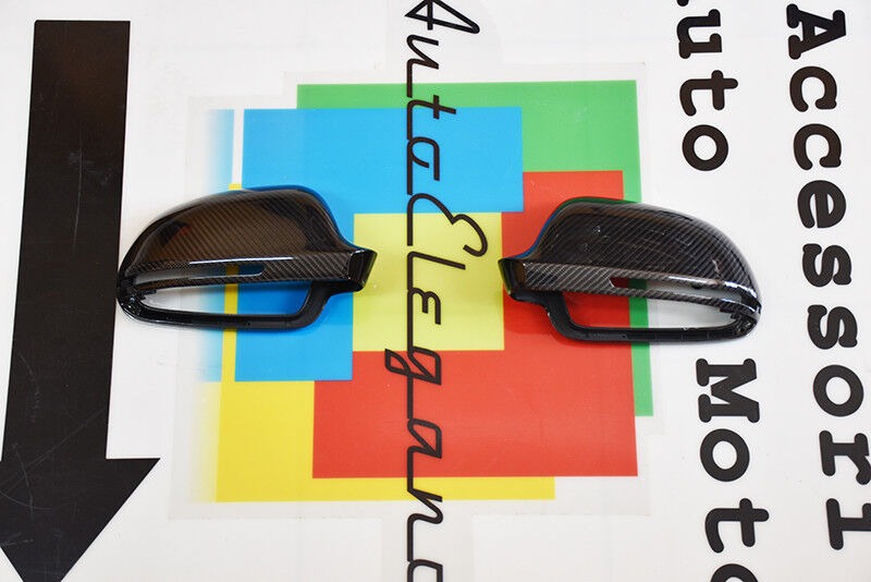 CARBON MIRROR COVERS AUDI S3 8P 2008-5/2010 LED TURN SIGNAL CAPS