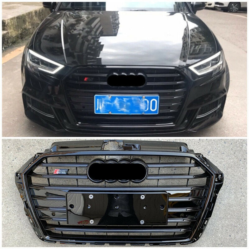 S3 TOTAL BLACK GRILLE BLACK SUITABLE FOR A3 8V 2017+