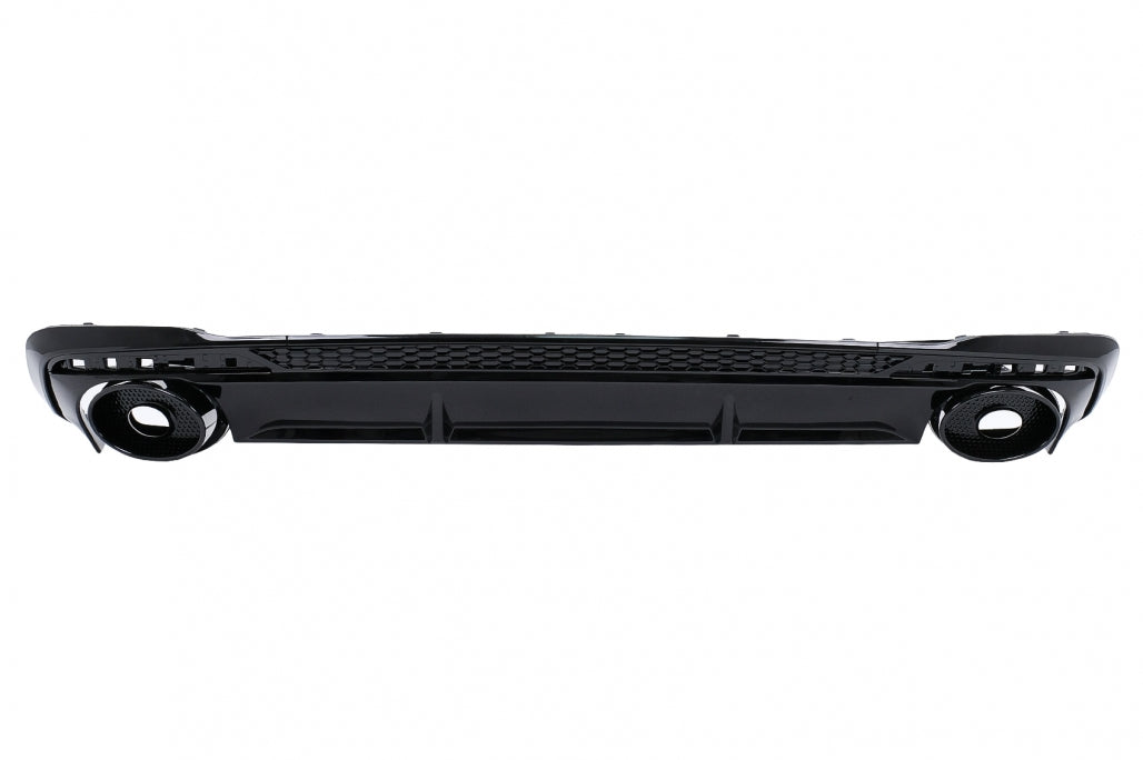 Rear bumper valance diffuser suitable for audi a4 b9 8w facelift (2020 onwards) only s-line black