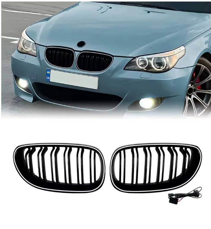 Griglia con luce a LED Griglia a rene anteriore per BMW Serie 5 E60 E61 M5 525i 528i 530i 535i 550i 2004-2010