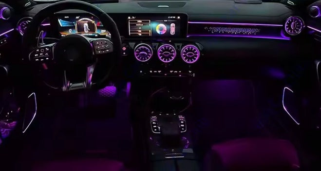 et da 64 colori per Mercedes-Benz Classe A/CLA W177 W118 LED per bocchette di ventilazione per auto, ugello di uscita, luce ambientale, lampada al neon