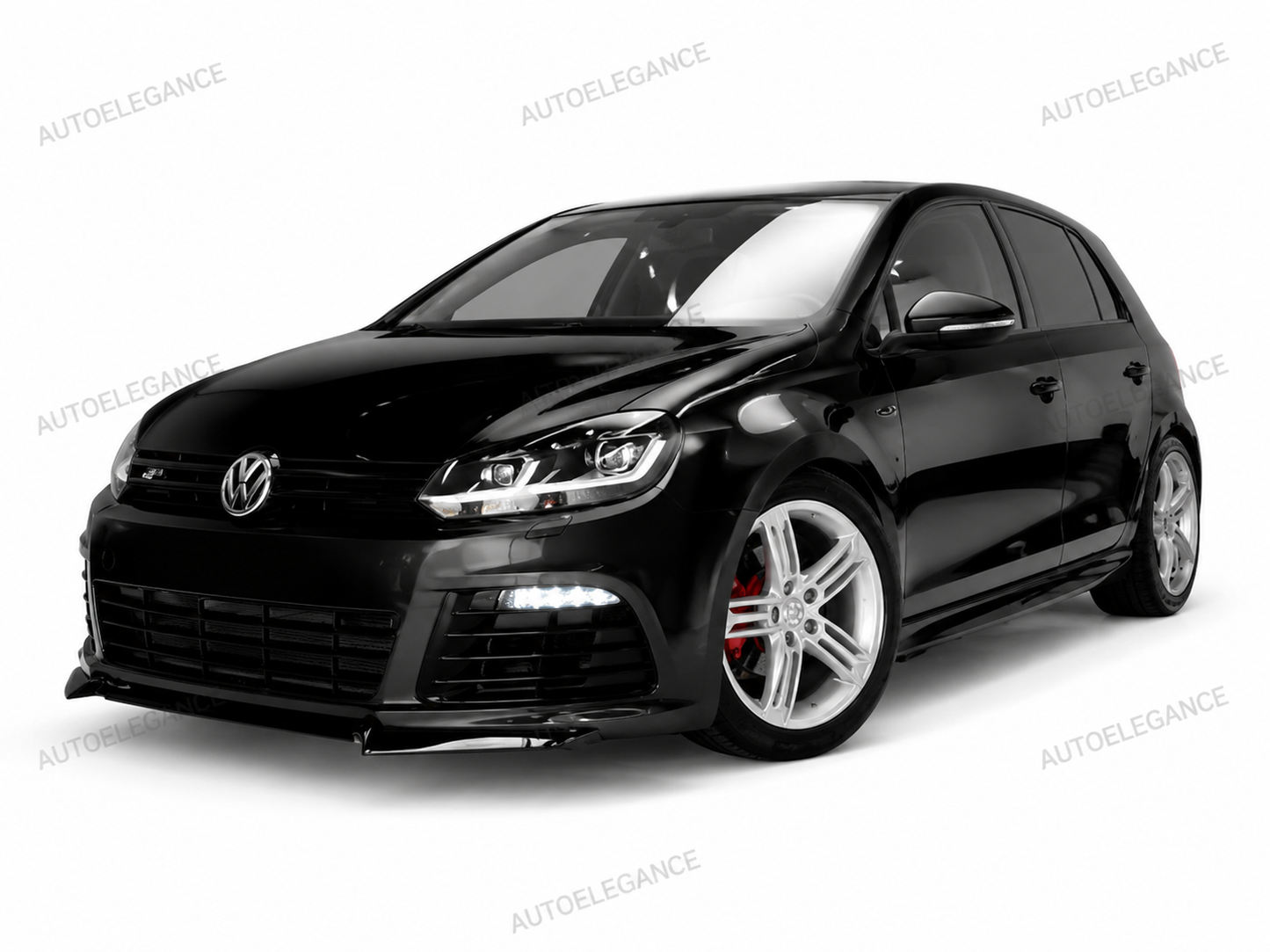 💫SPLITTER ANTERIORE NERO LUCIDO LOOK SPORTIVO PER VW GOLF 6 R-LINE ABS💫