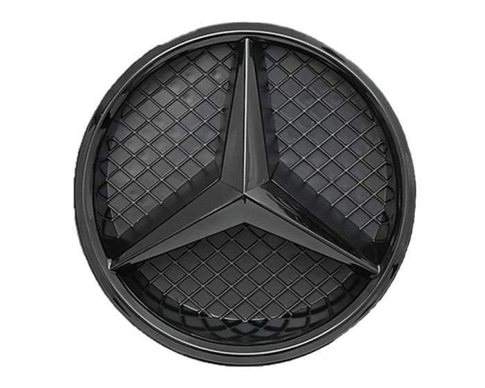 EMBLEMA PER GRIGLIE MERCEDES CON SUPPORTO BASE - NERO LUCIDO