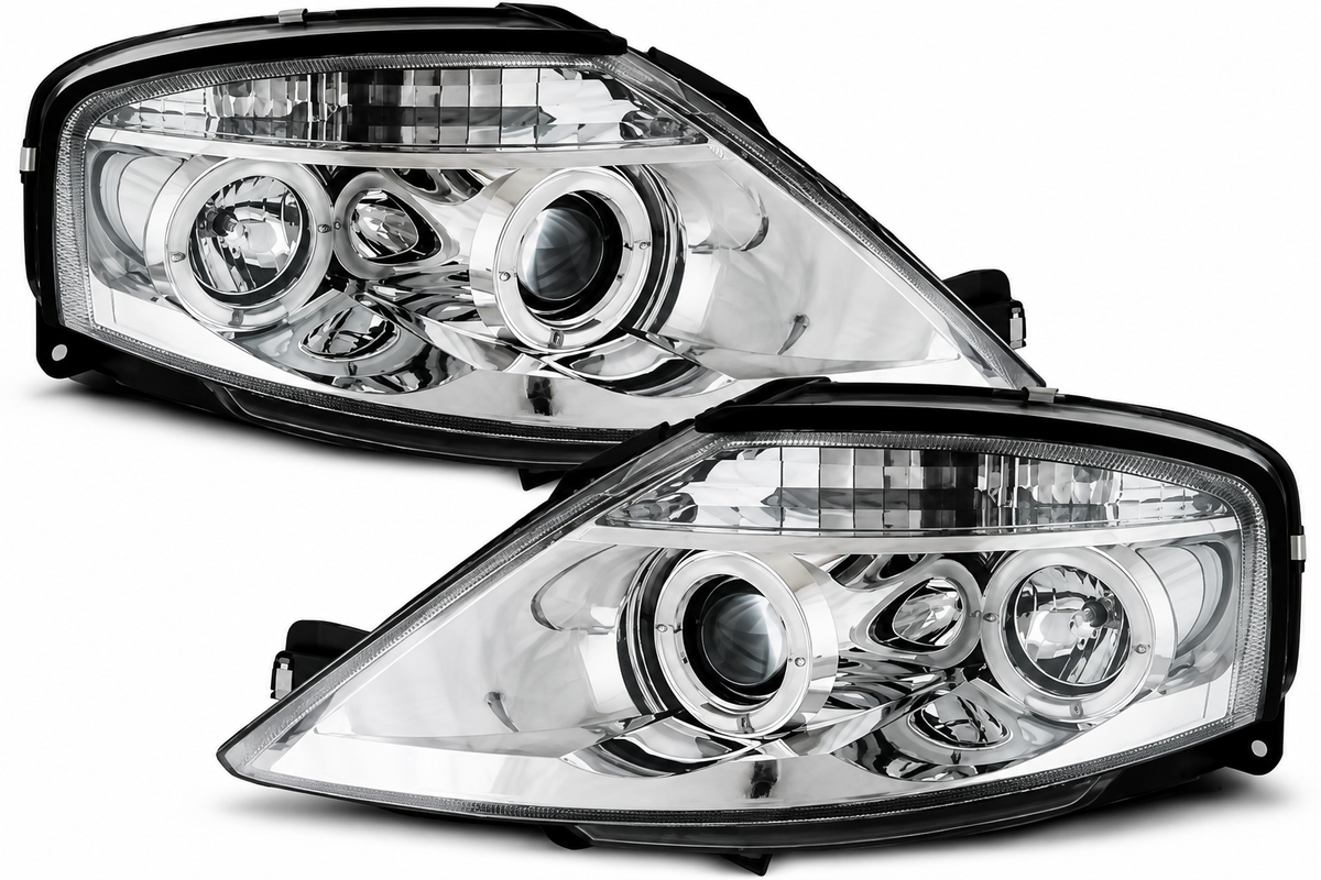 ART.7205 FARI ANTERIORI ADATTO PER CITROEN C3 2002-2009 CROMO