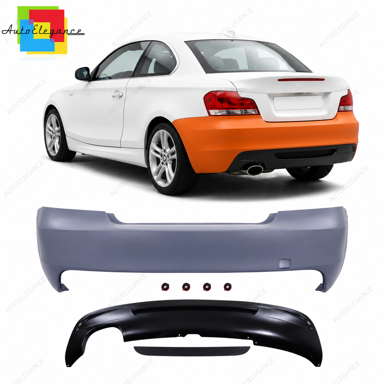👉Paraurti posteriore con diffusore adatto per BMW Serie 1 (E82/E88) 2007-2013👈