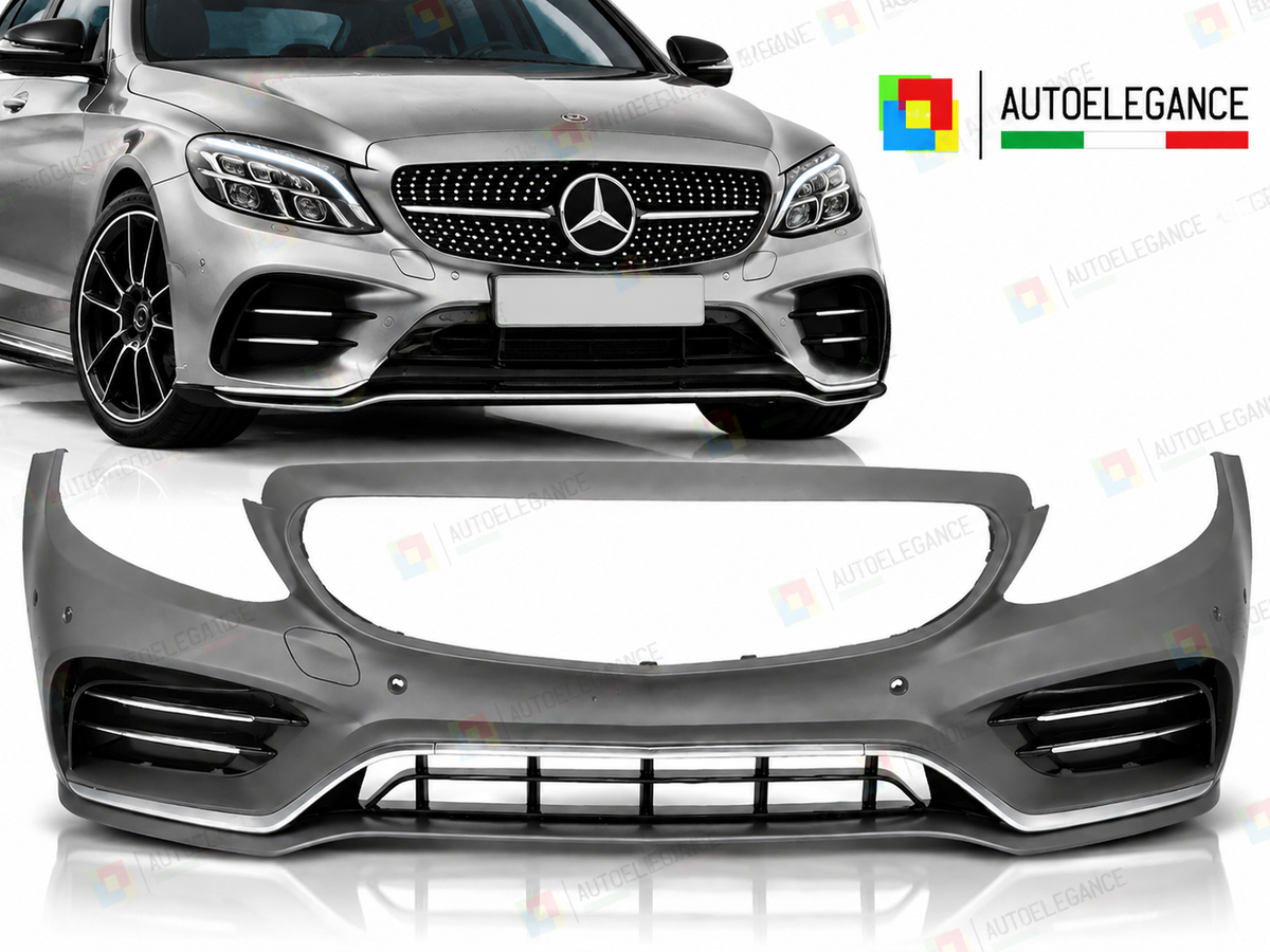 PARAURTI ANTERIORE STILE SPORT PDC ADATTO PER MERCEDES W205 18-21 LOOK AMG