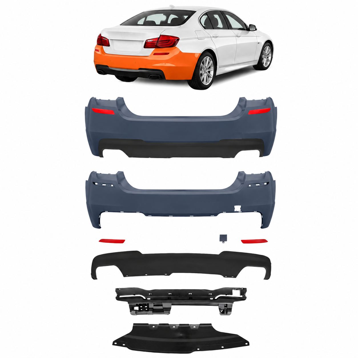 SPLITTER SUITABLE FOR VW GOLF 8 GTI GTD RLINE LOOK GLOSSY BLACK SPORTY DESIGN