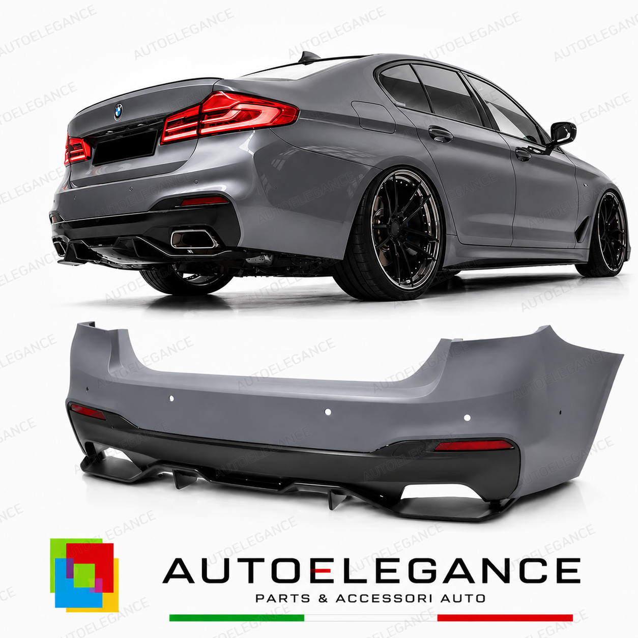 PARAURTI POSTERIORE BMW G30 17-20 LOOK M PERFORMANCE PDC 6