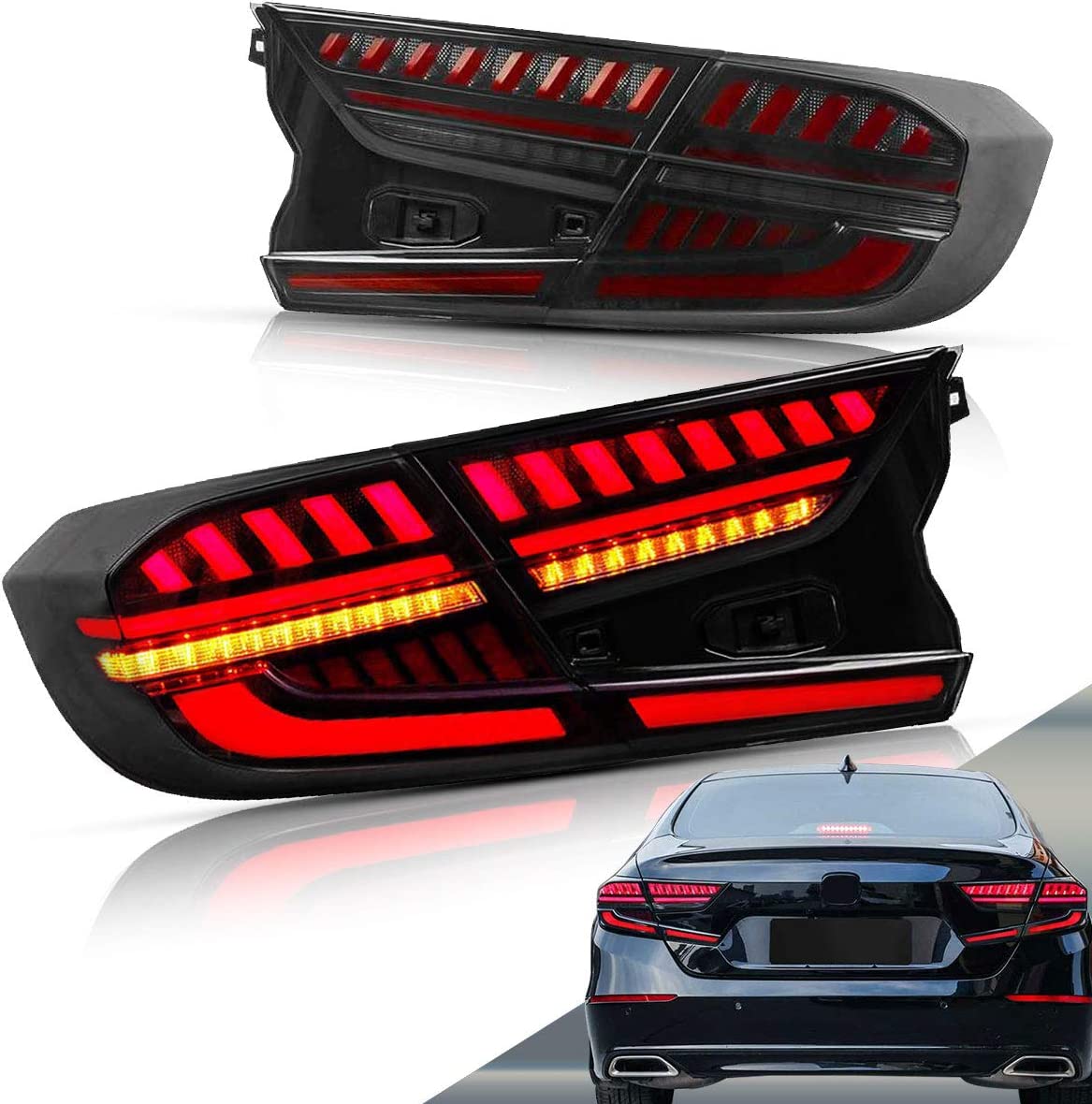 Luci posteriori a LED per Honda Accord 10a generazione 2018-2022 con scansione animazione dinamica DRL respirante
