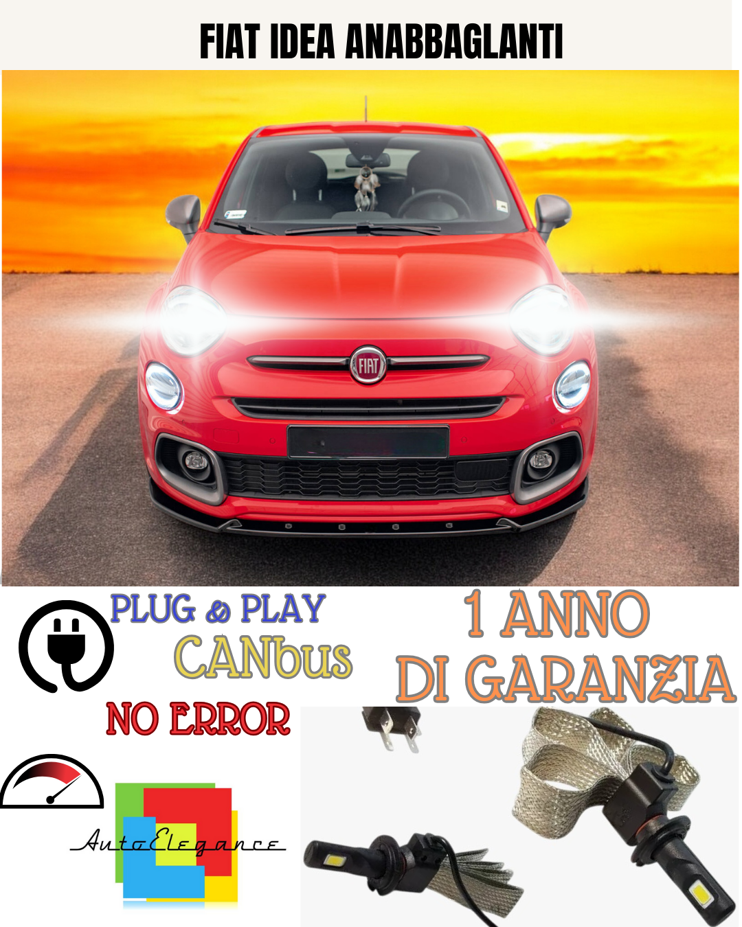 Pack LED FIAT IDEA (350_) 1.4 16V (2004 à 2024) – Pack Complet