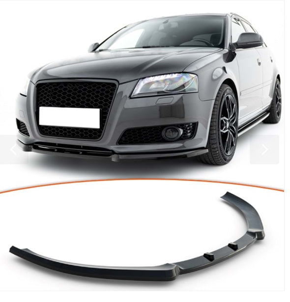 Splitter A3 8P Facelift Front Lip Piano Black / 2008 - 2012 standard