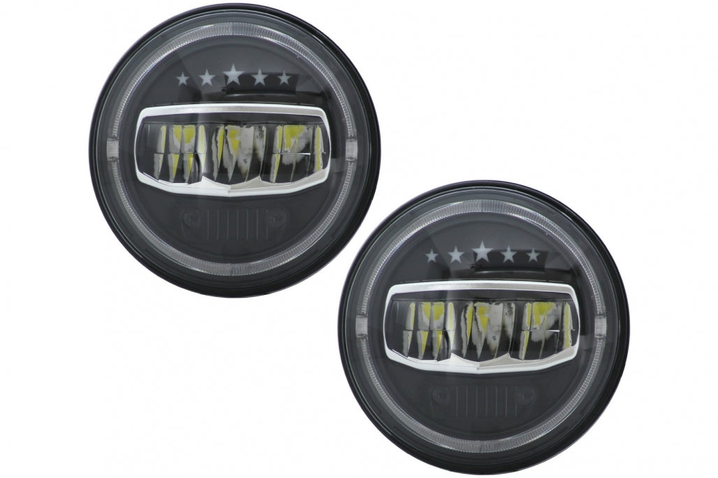 Fari a LED da 7 pollici Angel Eye Halo DRL adatto per Jeep Wrangler JK TJ LJ JL