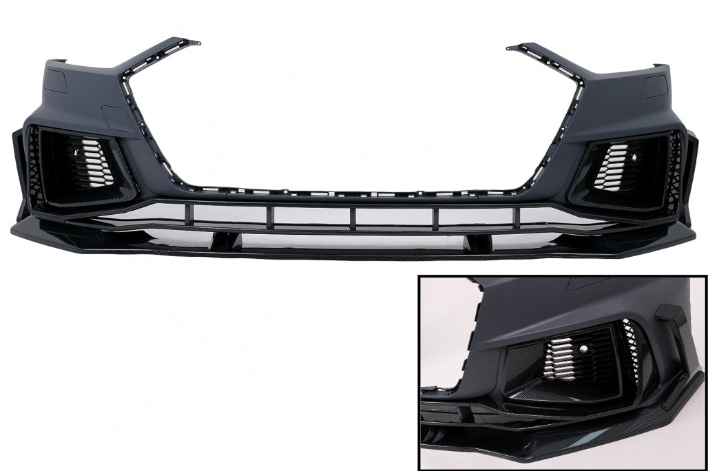 Paraurti anteriore adatto per Audi A7 4K8 (dal 2018 in poi) RS7 Carbon Look Orna