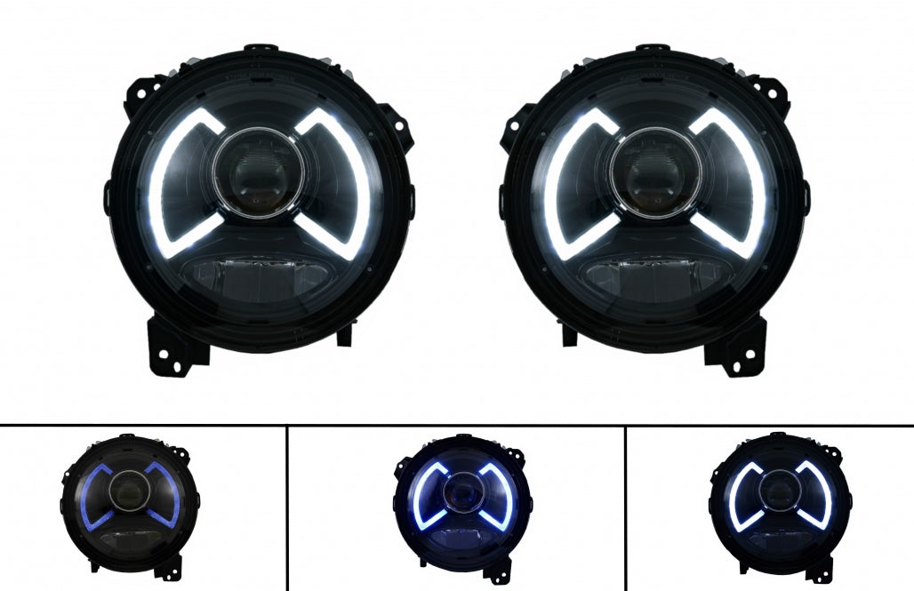😁 Full LED headlights suitable for Jeep Wrangler IV JL/JLU😁