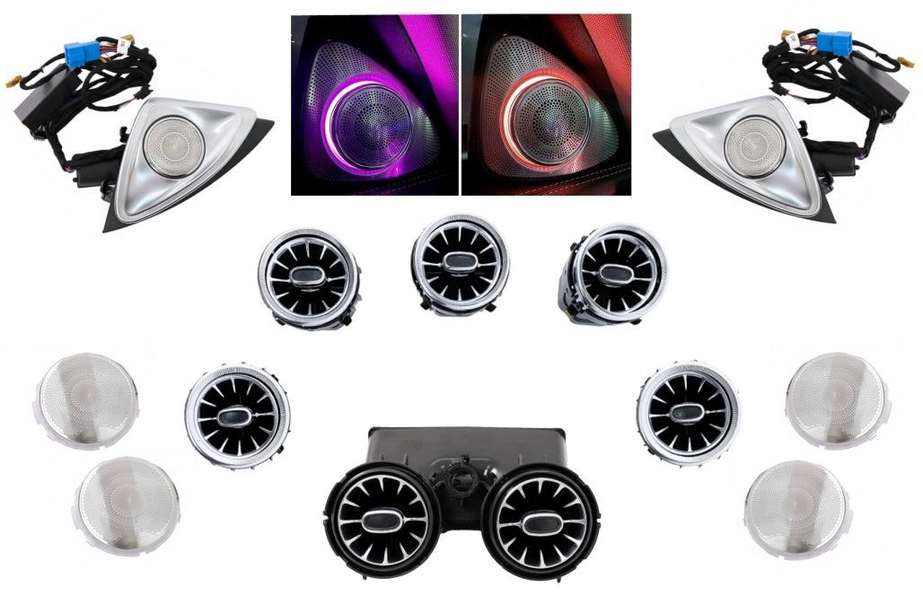 💕Kit Griglie di Sfiato AC Coperchio Altoparlante Mercedes Classe C W205💕