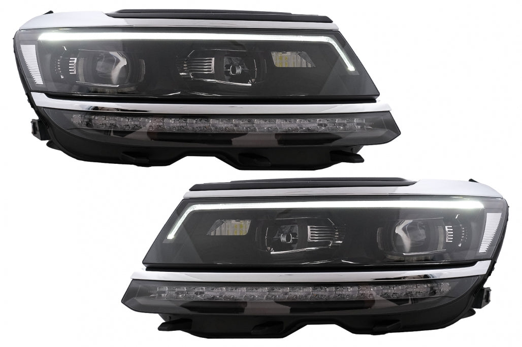 LED Headlights Suitable for VW Tiguan II Mk2 (2016-2019) R-Line Matrix Design Driving Lights