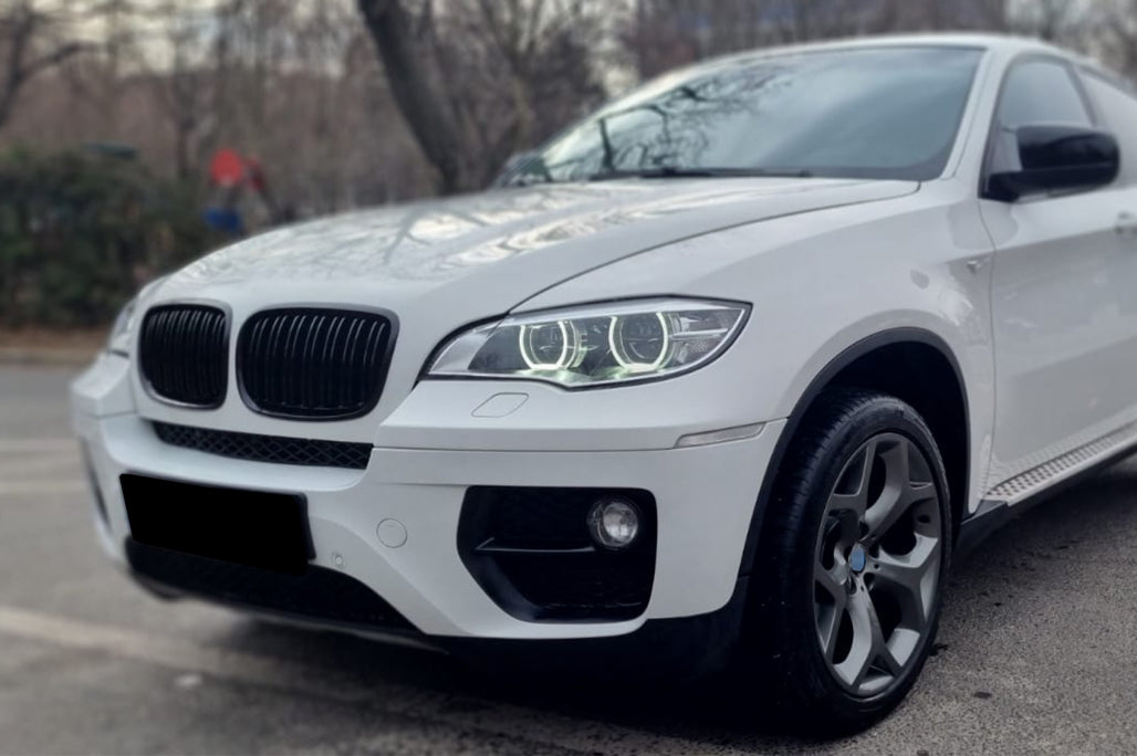Fari a LED Xenon Angel Eyes 3D Dual Halo Cerchi adatti per BMW X6 E71 (2008-2012)