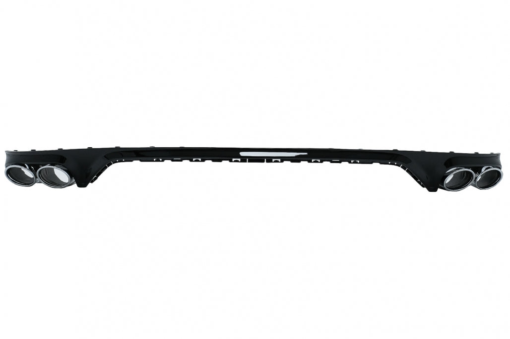 Rear Bumper Spoiler Valance Diffuser Double Outlet Suitable for Audi Q8 S-Line 2018