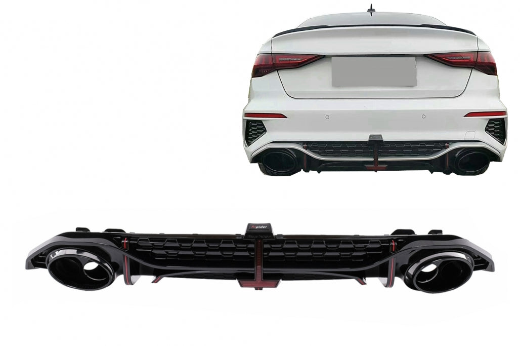 Rear Bumper Mantovana Diffuser Suitable for Audi A3 8Y Sedan S-Line S3 (2020-